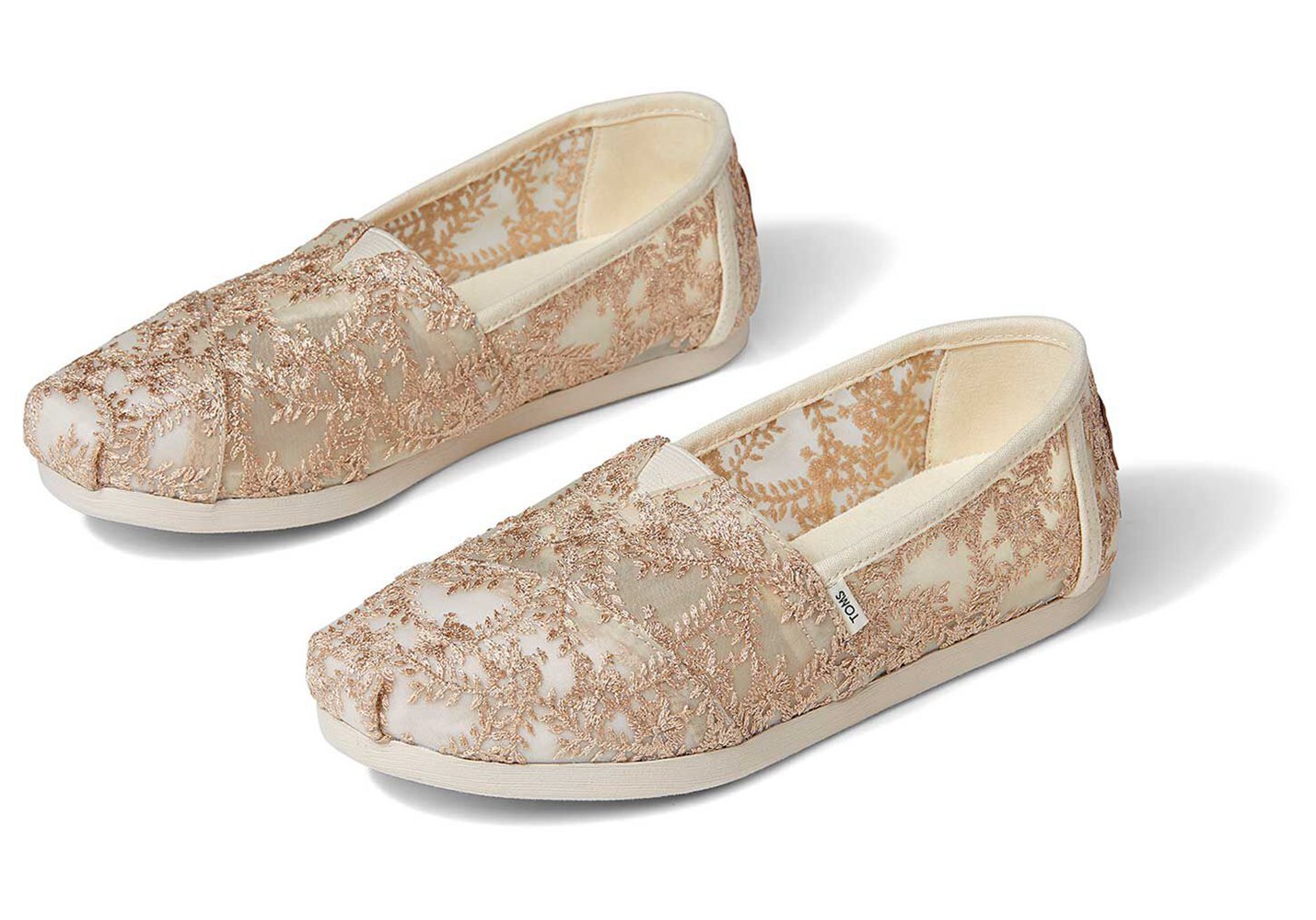 Toms Alpargata Lace Espadrille Beige - Womens - 45682-KCTU